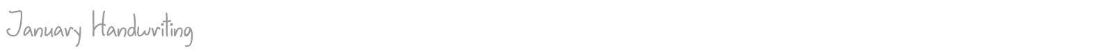 January Handwriting font preview